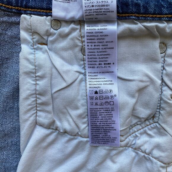 Levi's Women's 501 Cut Off Jean Shorts High Rise Button Fly Blue Denim Size 27 - Picture 9 of 11